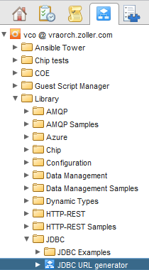 Find &quot;JDBC URL generator&quot; workflow
