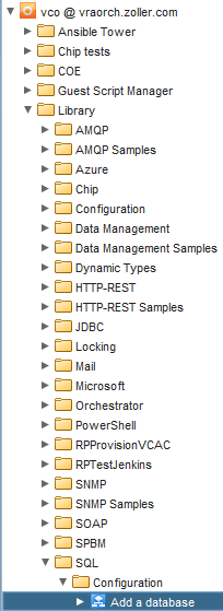 Workflow tree for &quot;Add a database&quot;